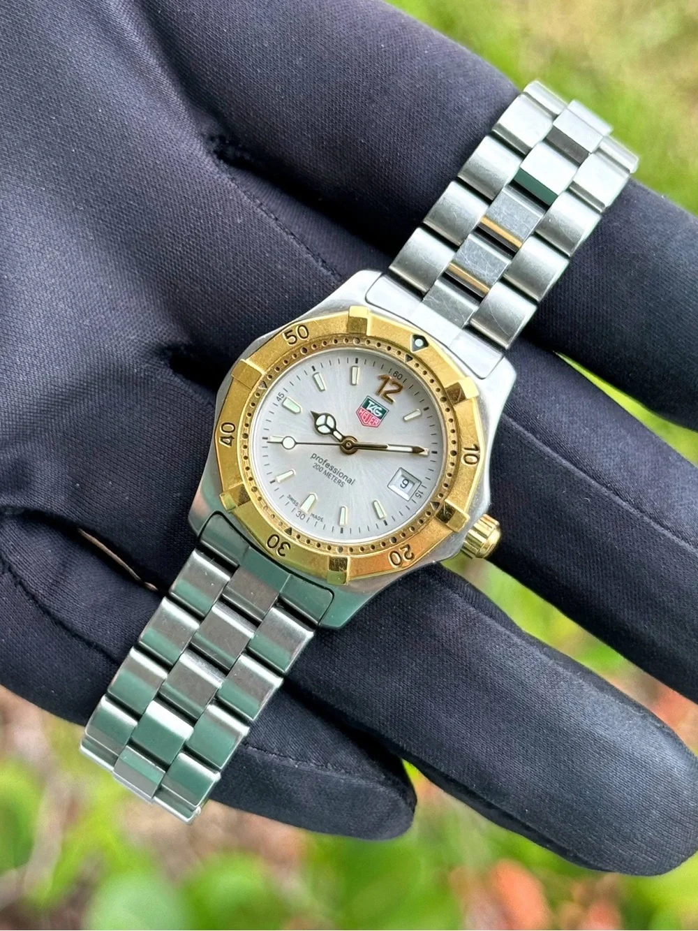 TAG Heuer Ladies Watch Two Tone Steel Professional 27mm WK1320-0 Silver Dial